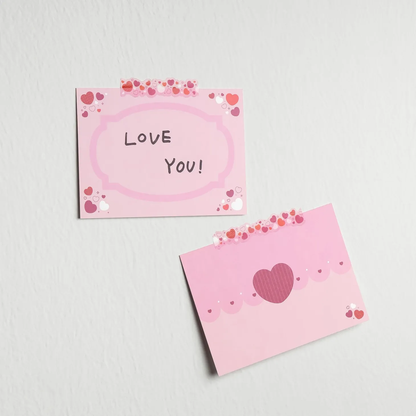 2pcs Heart Card & Envelope Set