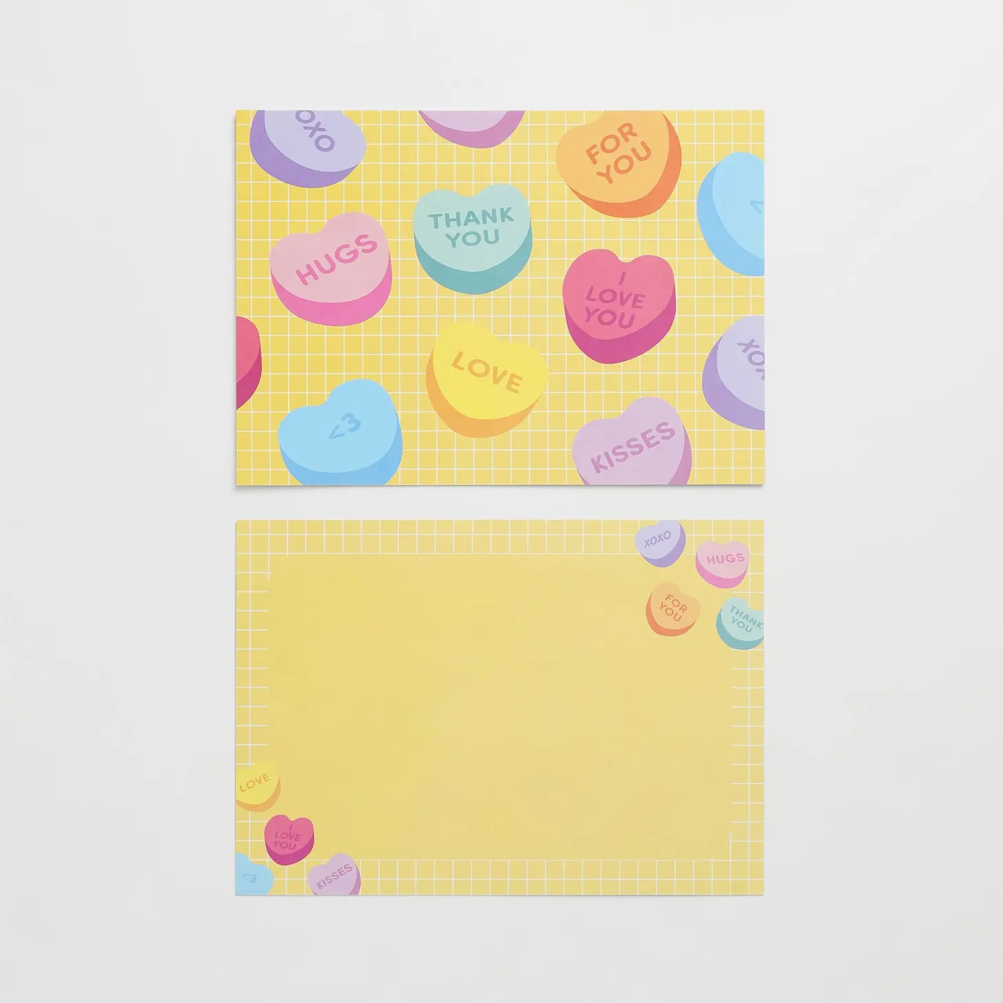 2pcs Heart Card & Envelope Set
