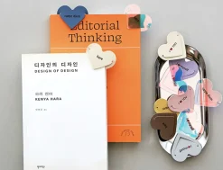 4pcs Heart Vegan Leather Bookmark Set