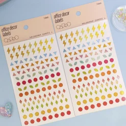 3pcs Hologram Shapes Sticker Set