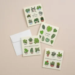 2pcs Houseplant Mini Card Set
