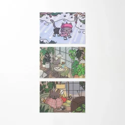 12pcs Lana & Tuxedo Cat Postcard Set v2