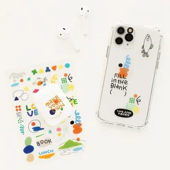 6pcs Life & Pieces Clear Sticker Set