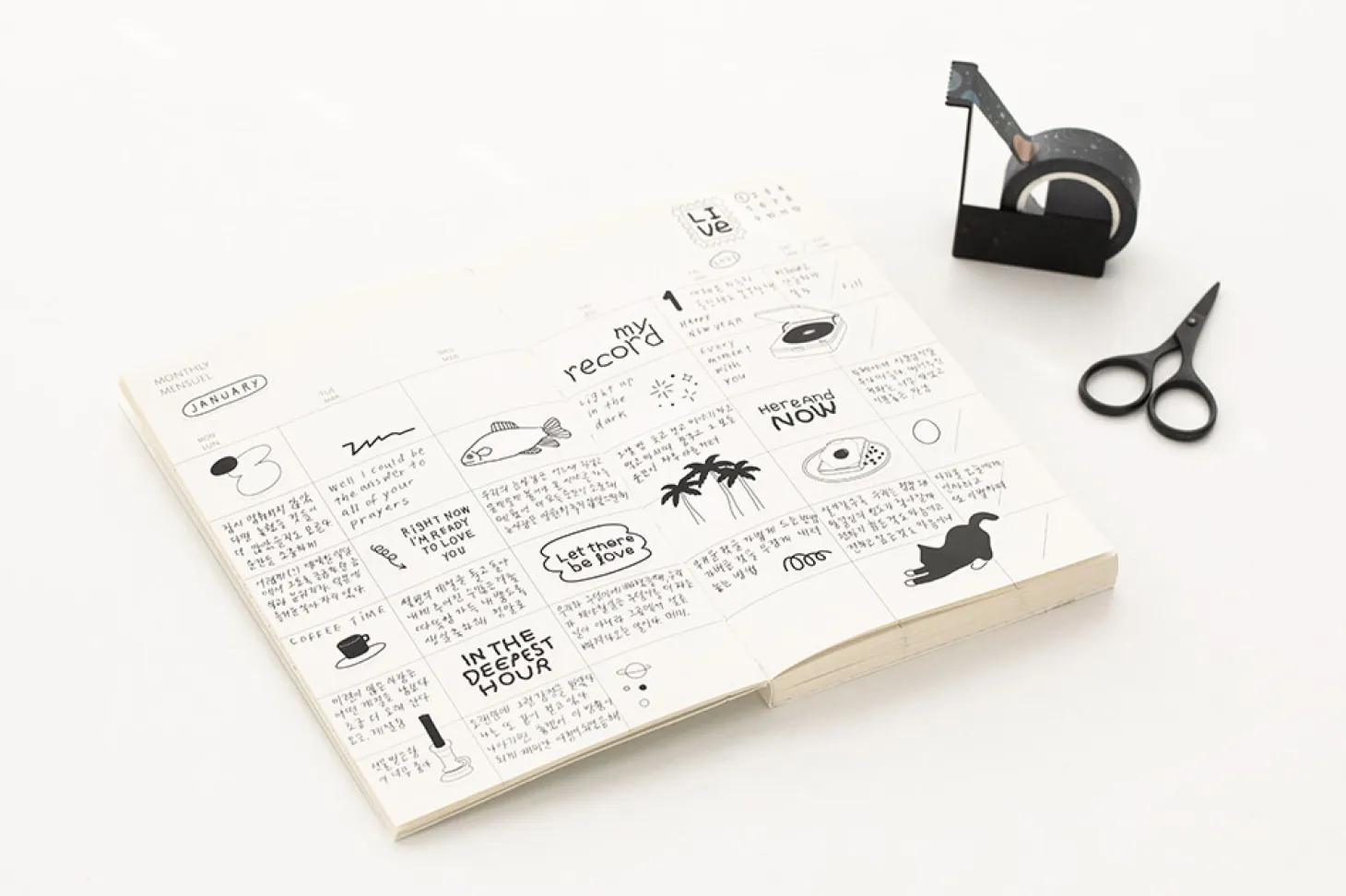 6pcs Life & Pieces Clear Sticker Set