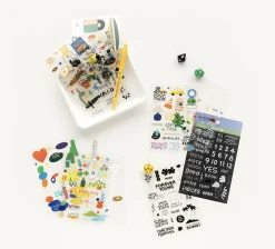 6pcs Life & Pieces Clear Sticker Set