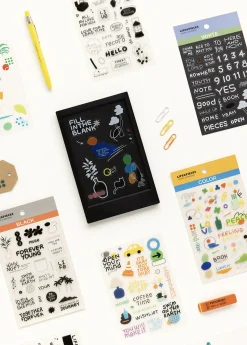 6pcs Life & Pieces Clear Sticker Set