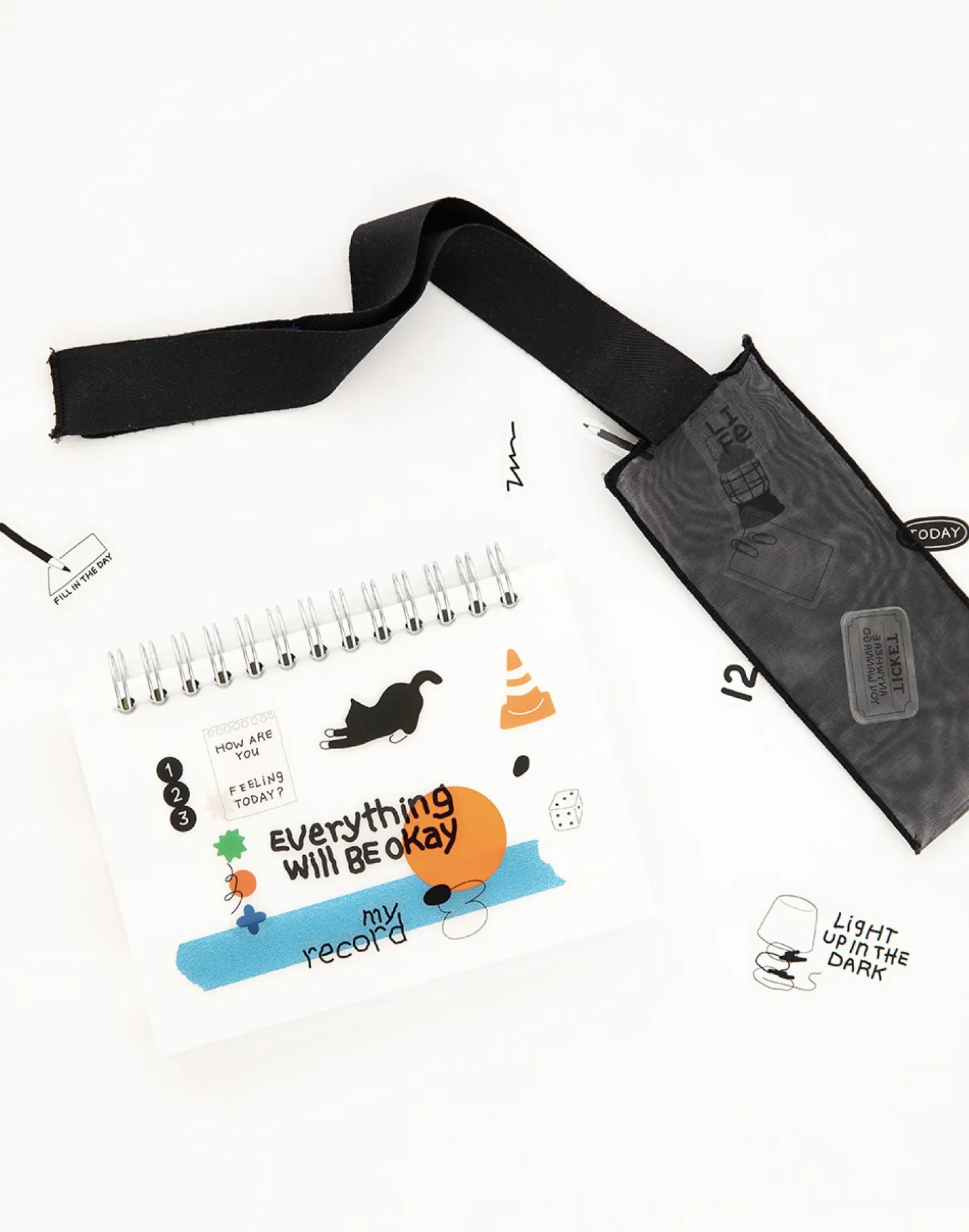 6pcs Life & Pieces Clear Sticker Set