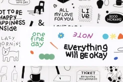 6pcs Life & Pieces Clear Sticker Set