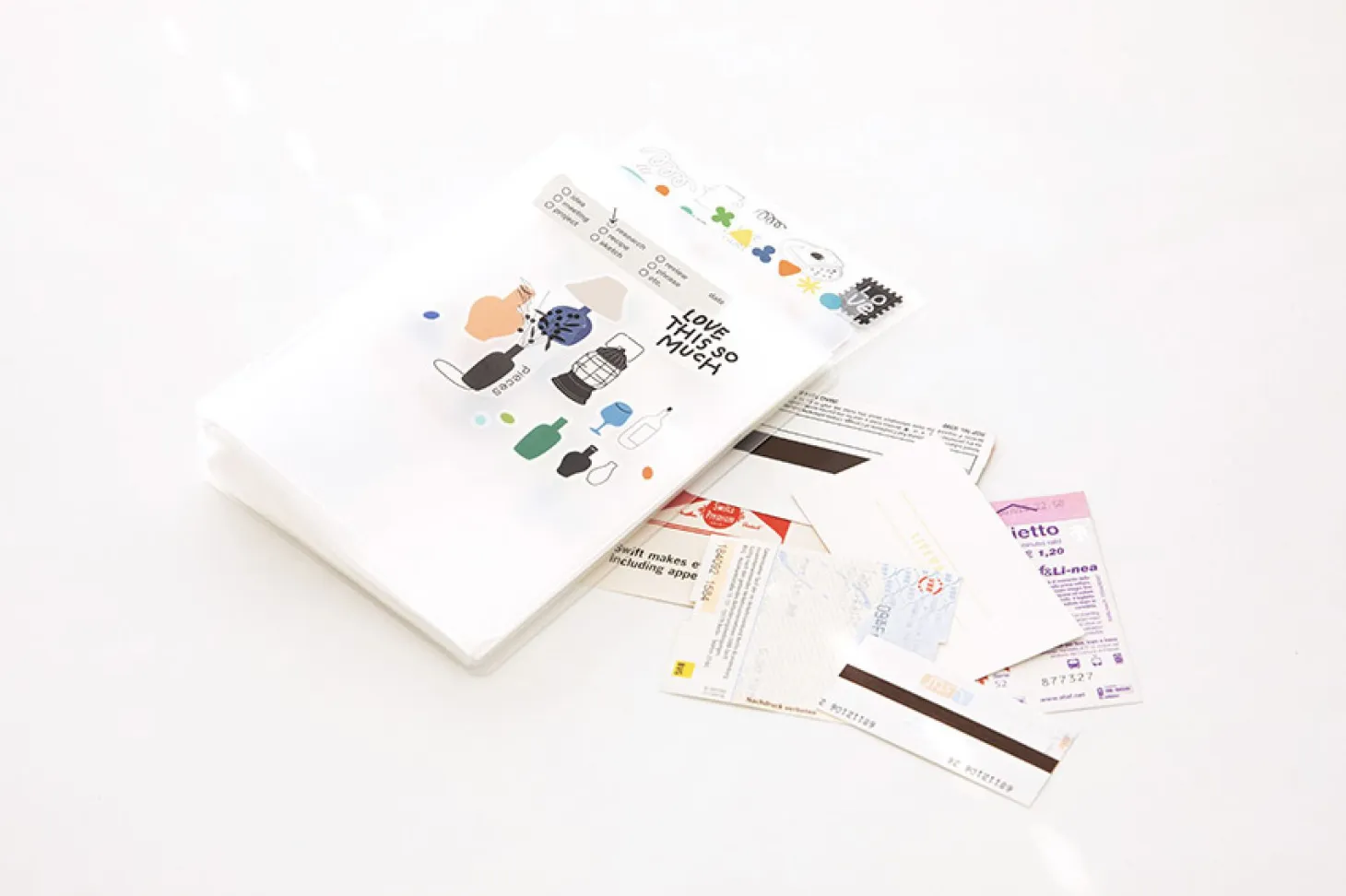 6pcs Life & Pieces Clear Sticker Set