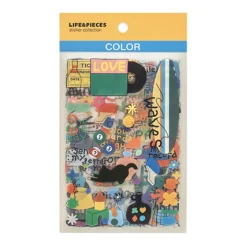 6pcs Life & Pieces Clear Sticker Set