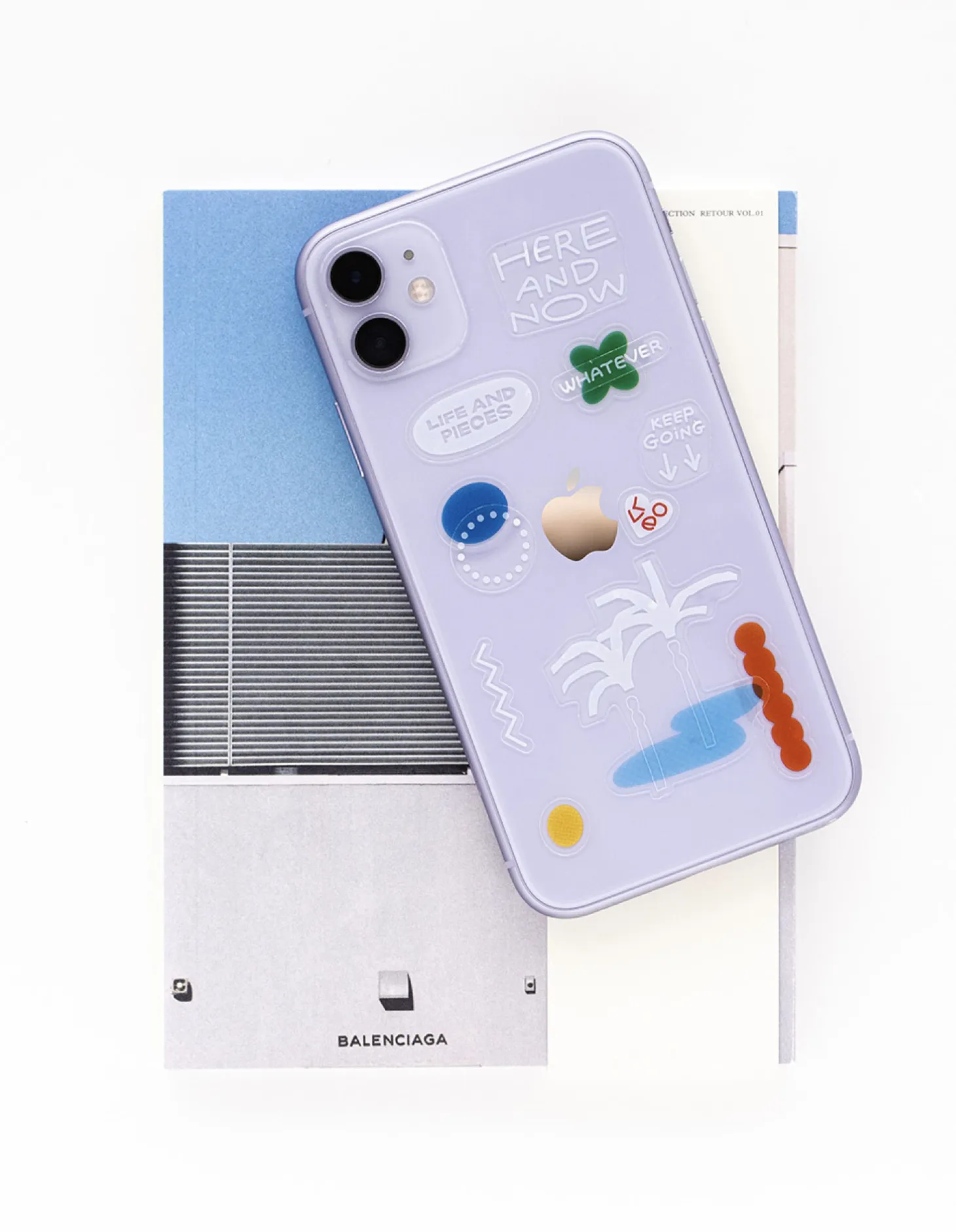 6pcs Life & Pieces Clear Sticker Set
