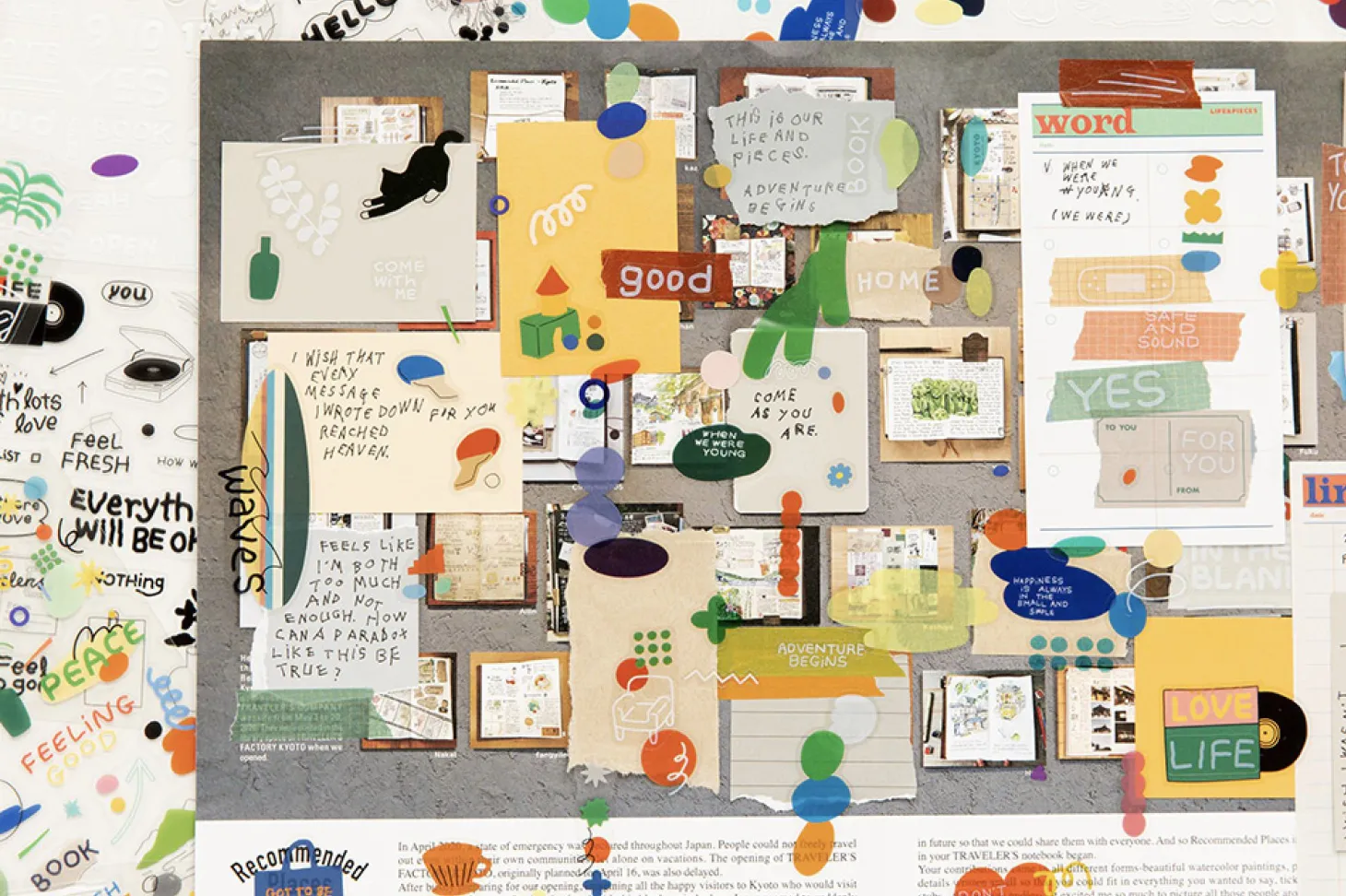 6pcs Life & Pieces Clear Sticker Set