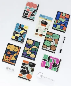 8pcs Life & Pieces Fragment Removable Sticker Set