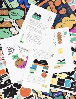 8pcs Life & Pieces Fragment Removable Sticker Set