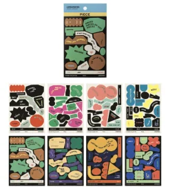 8pcs Life & Pieces Fragment Removable Sticker Set