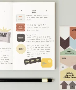 6pcs Life & Pieces Vintage Label Sticker Set