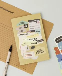 6pcs Life & Pieces Vintage Label Sticker Set
