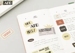 6pcs Life & Pieces Vintage Label Sticker Set