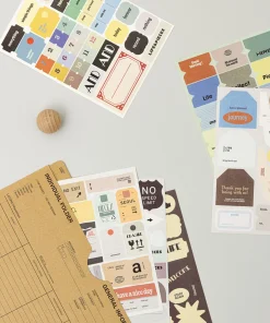 6pcs Life & Pieces Vintage Label Sticker Set