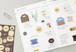 6pcs Life & Pieces Vintage Label Sticker Set