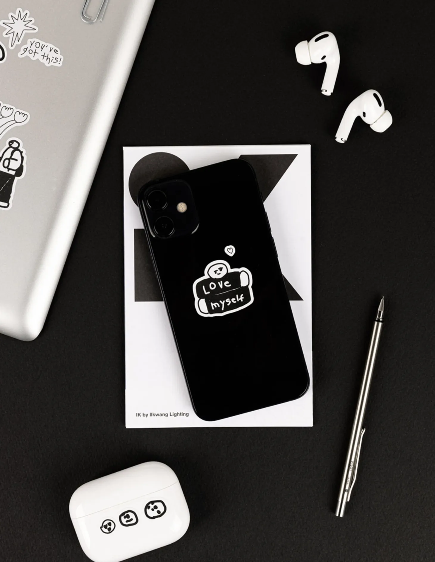 8pcs Little Things Drawing Removable Sticker Set