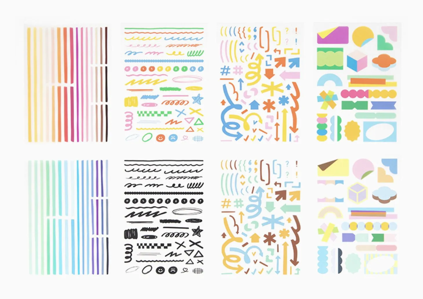 8pcs Little Things See-through Sticker Set