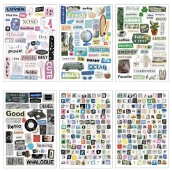 6pcs Magazine Collage Sticker Set