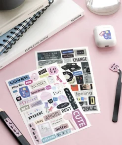 6pcs Magazine Collage Sticker Set