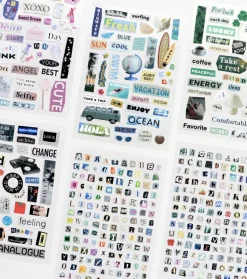 6pcs Magazine Collage Sticker Set