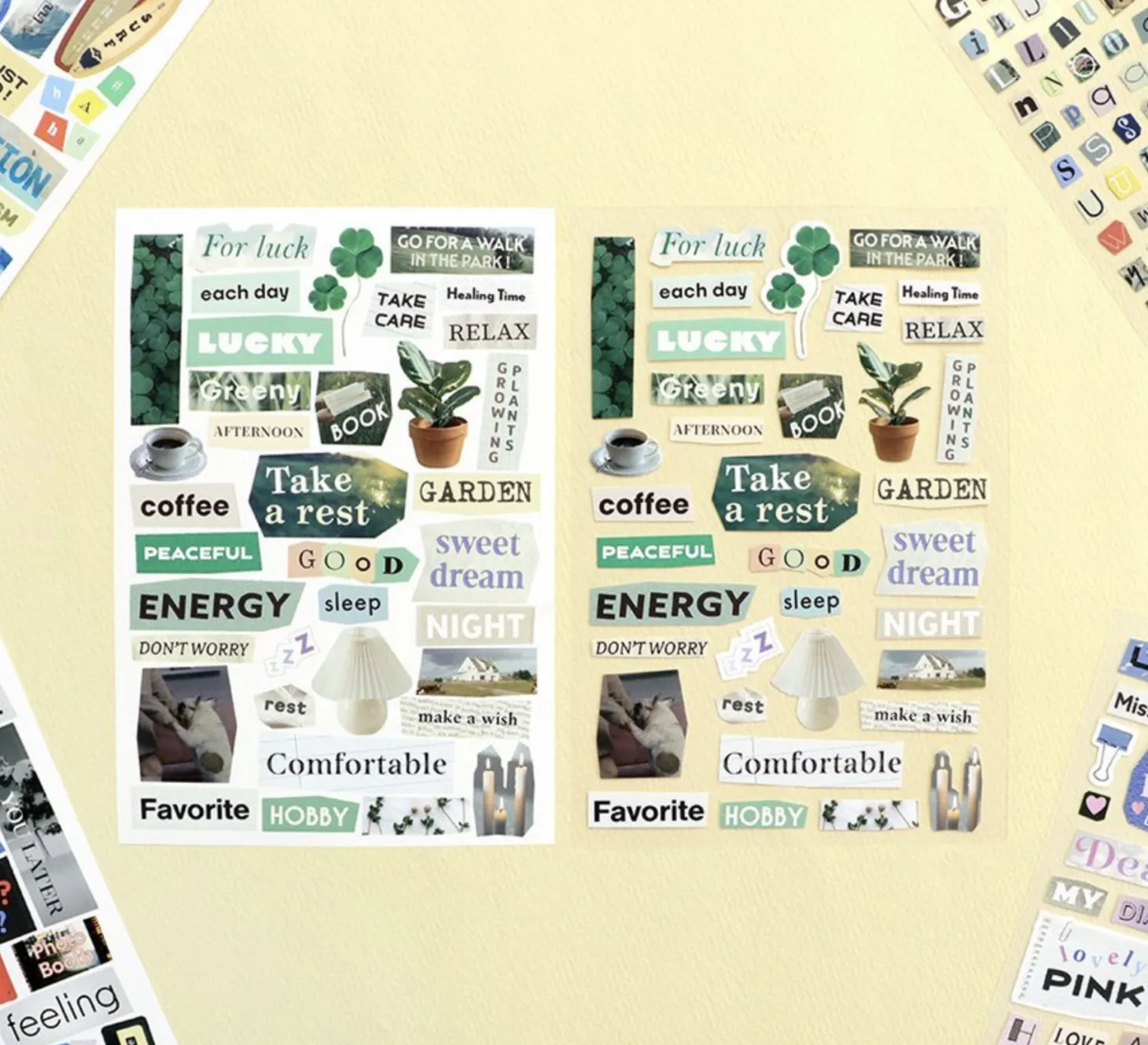 6pcs Magazine Collage Sticker Set