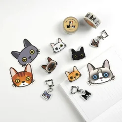 10pcs Mini Cat Face Card Set