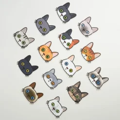10pcs Mini Cat Face Card Set