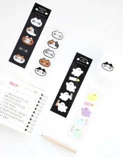 2pcs Mini Cat & Ghost Removable Sticker Set
