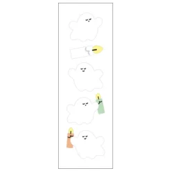 2pcs Mini Cat & Ghost Removable Sticker Set