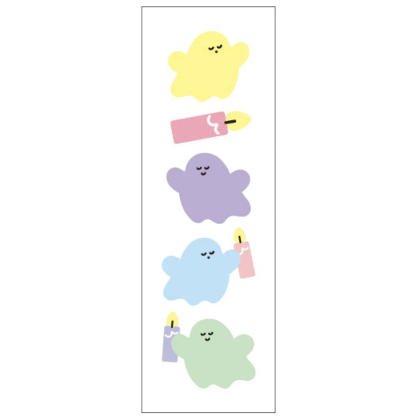 2pcs Mini Cat & Ghost Removable Sticker Set