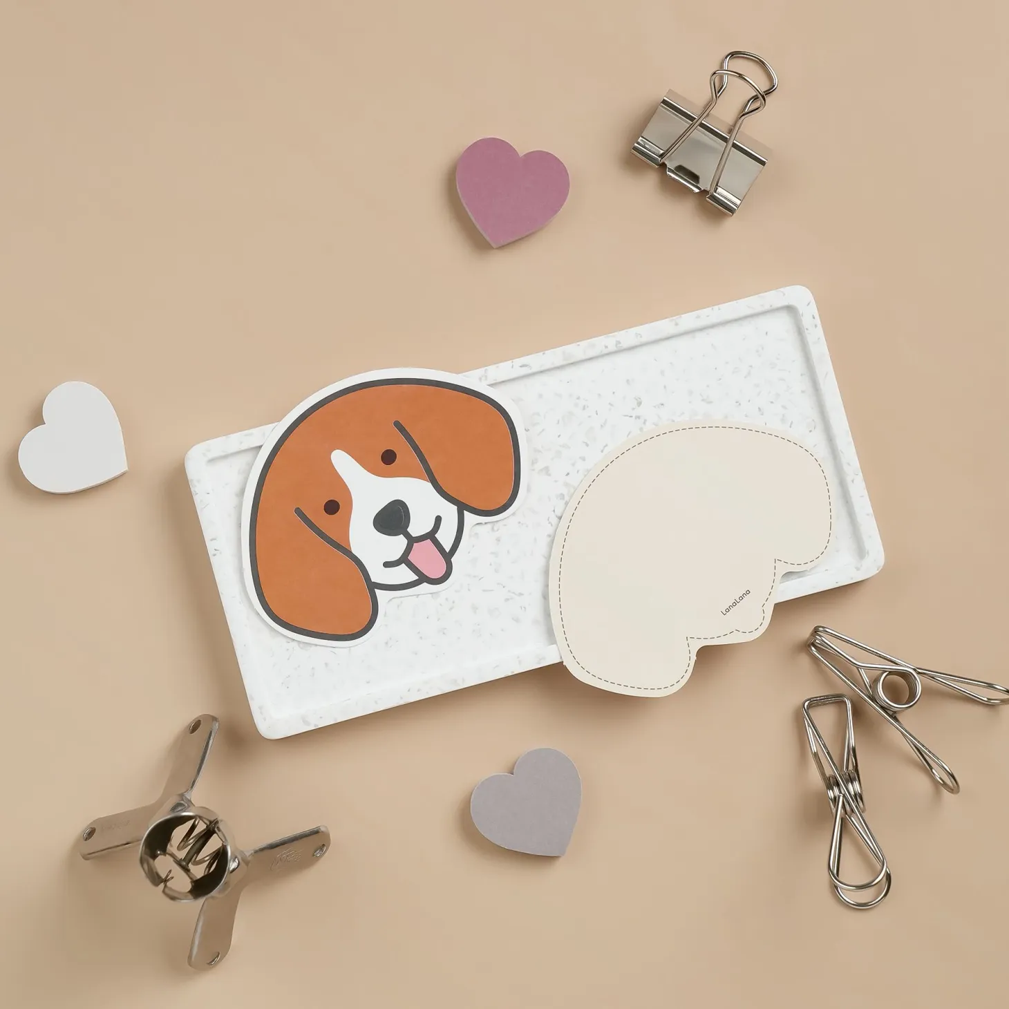10pcs Mini Dog Face Card Set