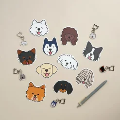 10pcs Mini Dog Face Card Set