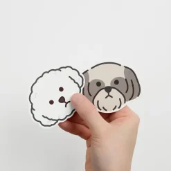 10pcs Mini Dog Face Card Set
