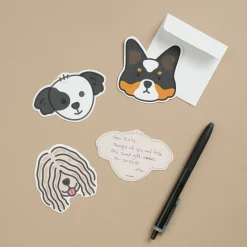 10pcs Mini Dog Face Card Set