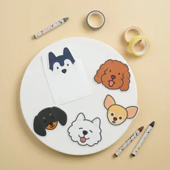 10pcs Mini Dog Face Card Set