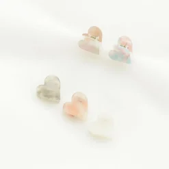 2pcs Mini Heart Claw Clip Set