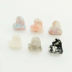 2pcs Mini Heart Claw Clip Set