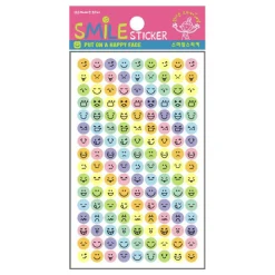 6pcs Mini Pastel Emoji Sticker Set