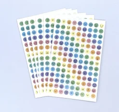 6pcs Mini Pastel Emoji Sticker Set