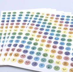 6pcs Mini Pastel Emoji Sticker Set