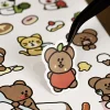 6pcs Momo Bear Removable Sticker Set