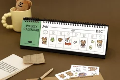 6pcs Momo Bear Removable Sticker Set