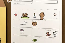6pcs Momo Bear Removable Sticker Set