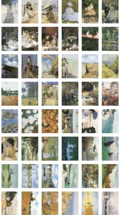 48pcs Monet Label Sticker Set v1