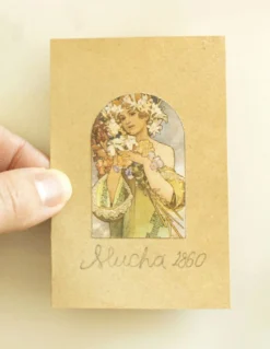 48pcs Mucha Label Sticker Set